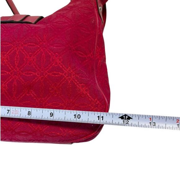 Croft & Barrow, Hot Pink Fabric Bag w/ Flap Buckle Zip Close - Picture 10 of 11